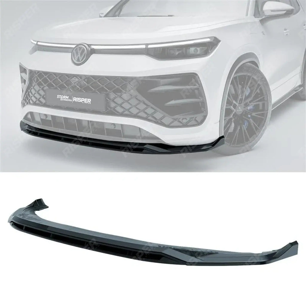 Front Splitter In Gloss Black For VW Tayron R-Line MK1 2025 On