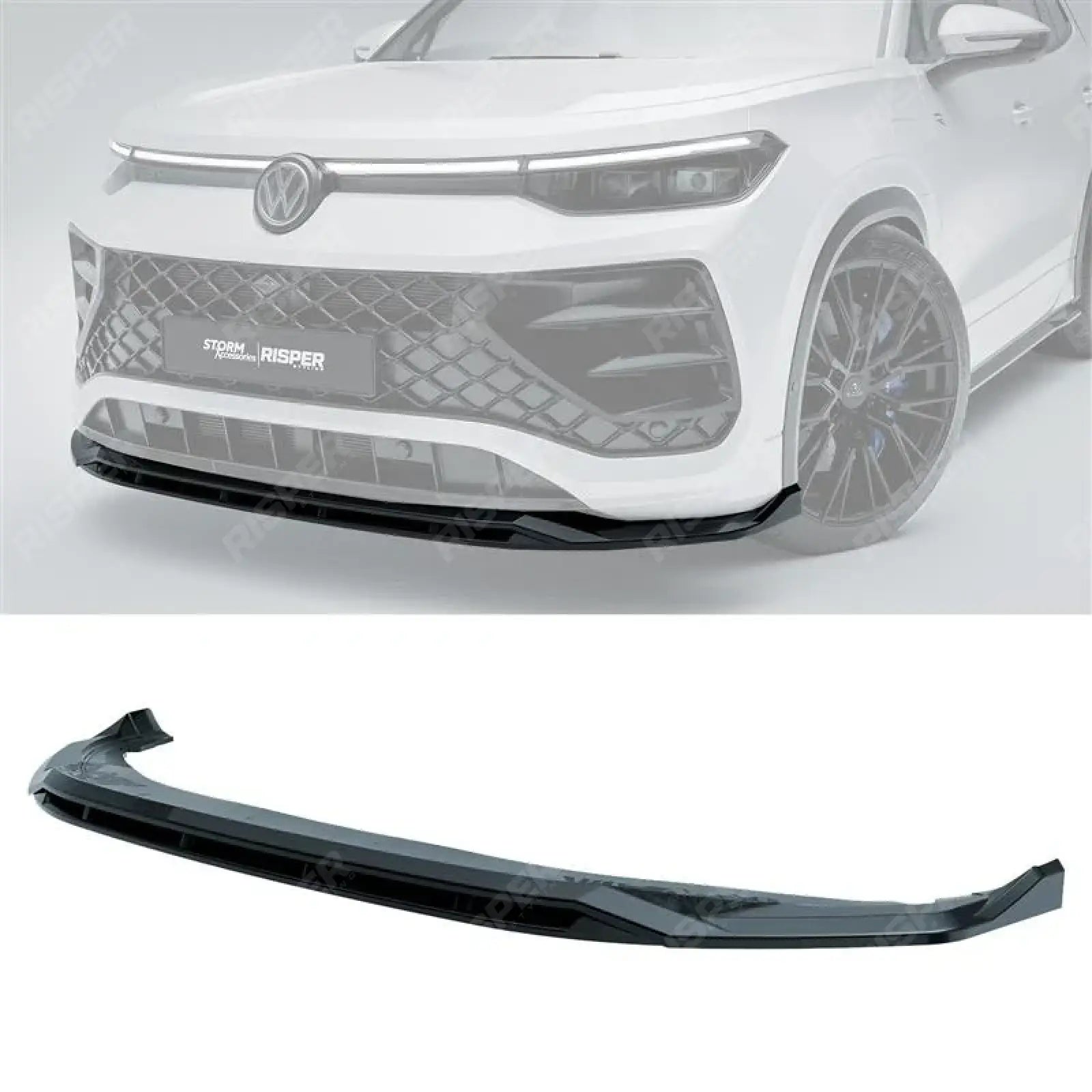 Front Splitter In Gloss Black For VW Tayron R-Line MK1 2025 On
