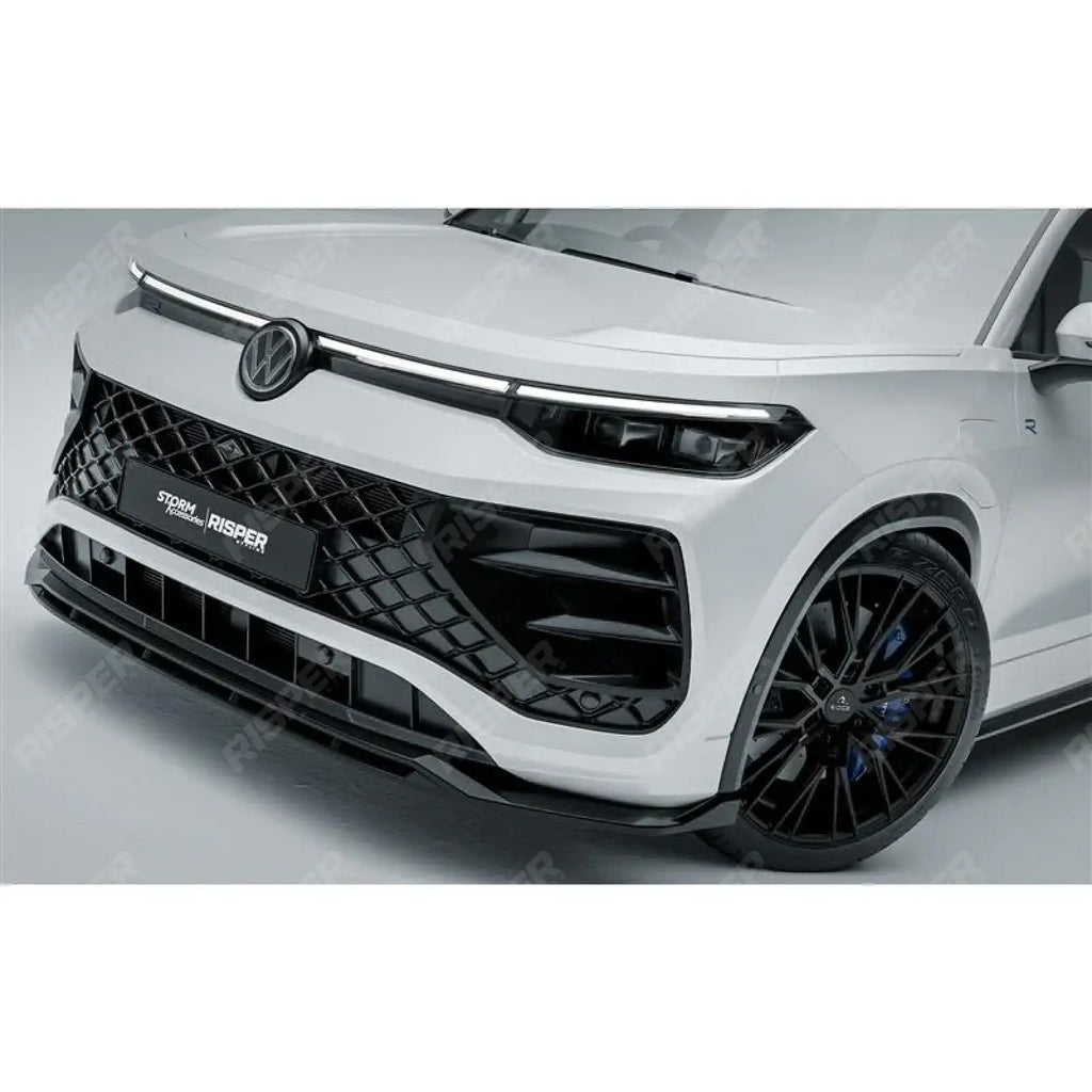 Front Splitter In Gloss Black For VW Tayron R-Line MK1 2025 On