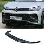Front Splitter In Gloss Black For VW Tiguan R-Line MK3 2024 On