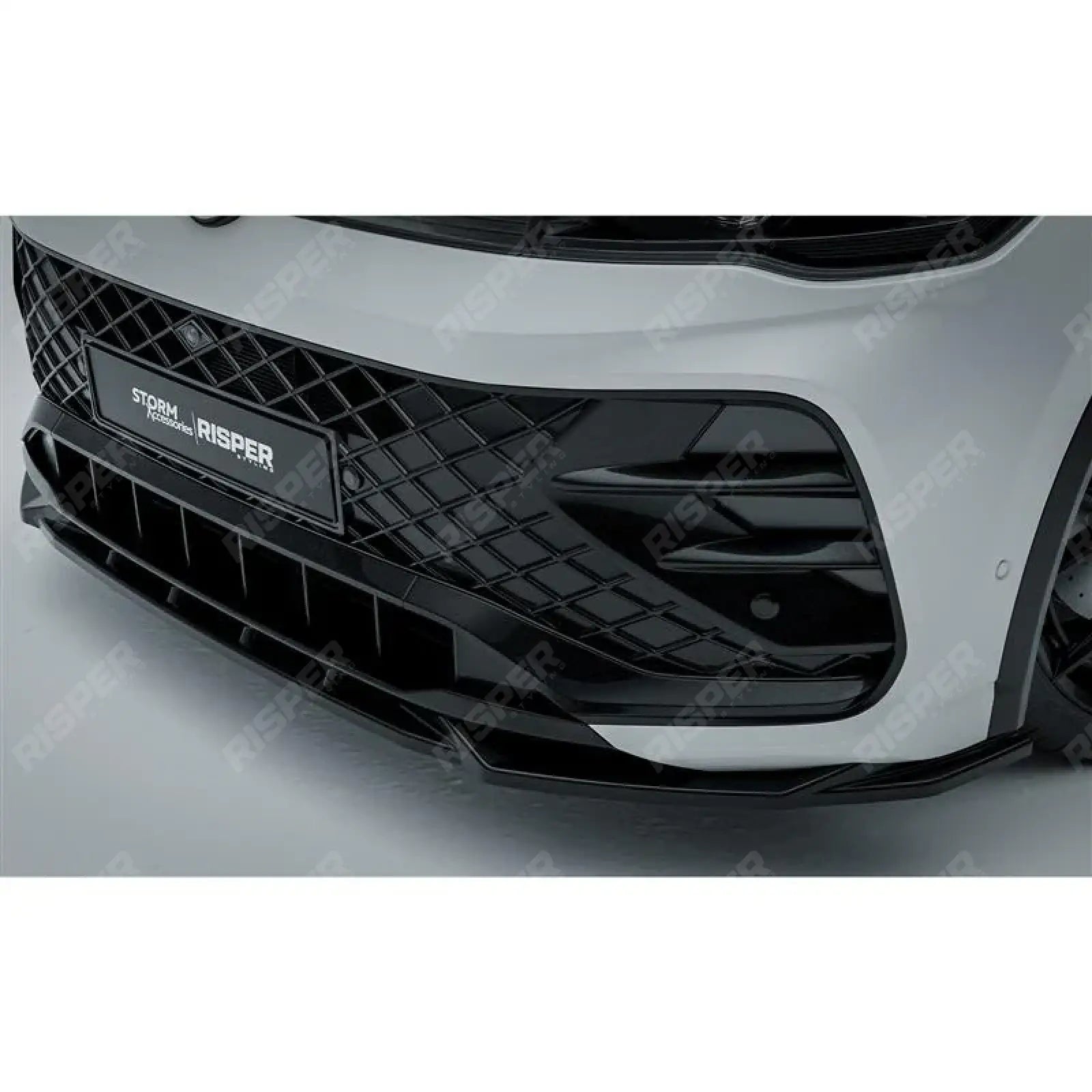 Front Splitter In Gloss Black For VW Tiguan R-Line MK3 2024 On