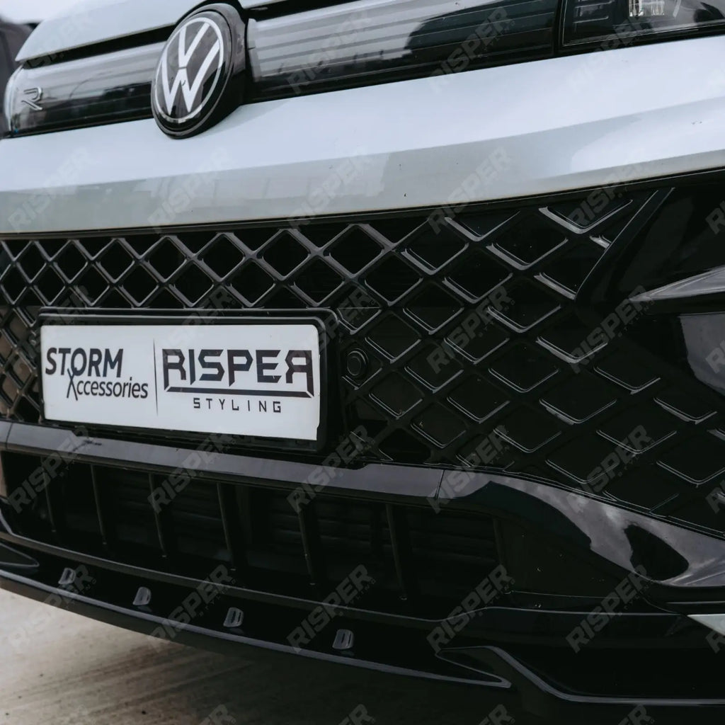 Front Splitter In Gloss Black For VW Tiguan R-Line MK3 2024 On