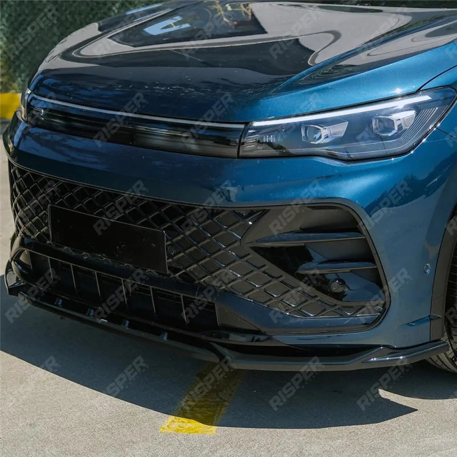 Front Splitter In Gloss Black For VW Tiguan R-Line MK3 2024 On