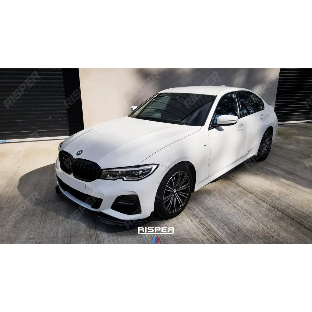 Front Splitter Lip Gloss Black For BMW 3 Series M Sport G20/G21 2018-2021 (pre-lci)