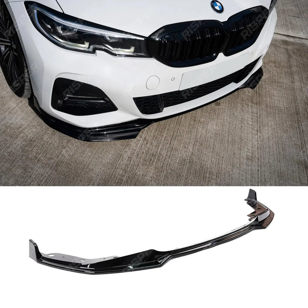 Front Splitter Lip Gloss Black For BMW 3 Series M Sport G20/G21 2018-2021 (pre-lci)