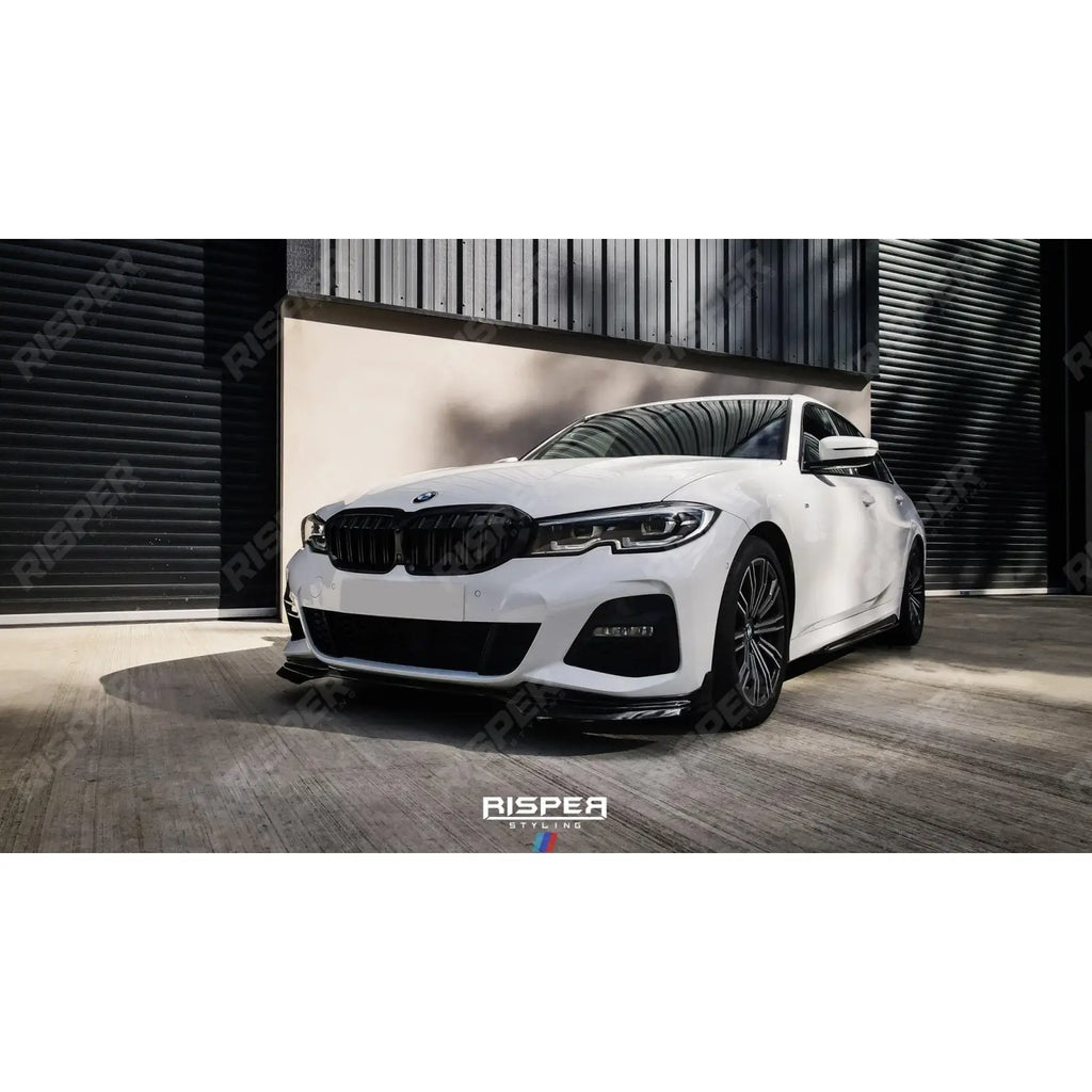 Front Splitter Lip Gloss Black For BMW 3 Series M Sport G20/G21 2018-2021 (pre-lci)