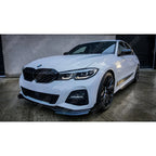 Front Splitter Lip Gloss Black For BMW 3 Series M Sport G20/G21 2018-2021 (pre-lci)