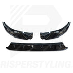 Front Splitter Lip In Gloss Black For Audi A3 S Line / S3 8Y Hatch & Sportback 2021-2024