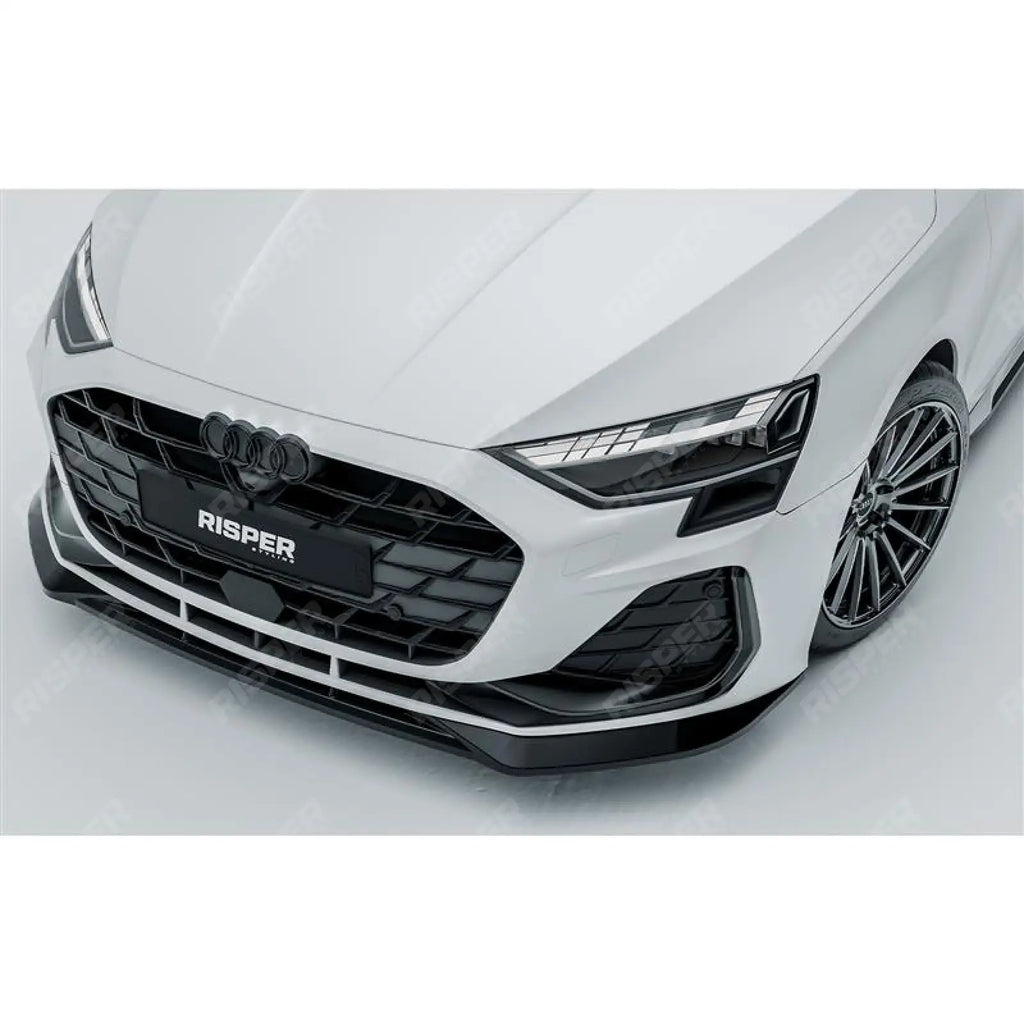 Front Splitter Lip In Gloss Black For Audi A3 S Line S3 8Y Saloon / Sportback 2024+