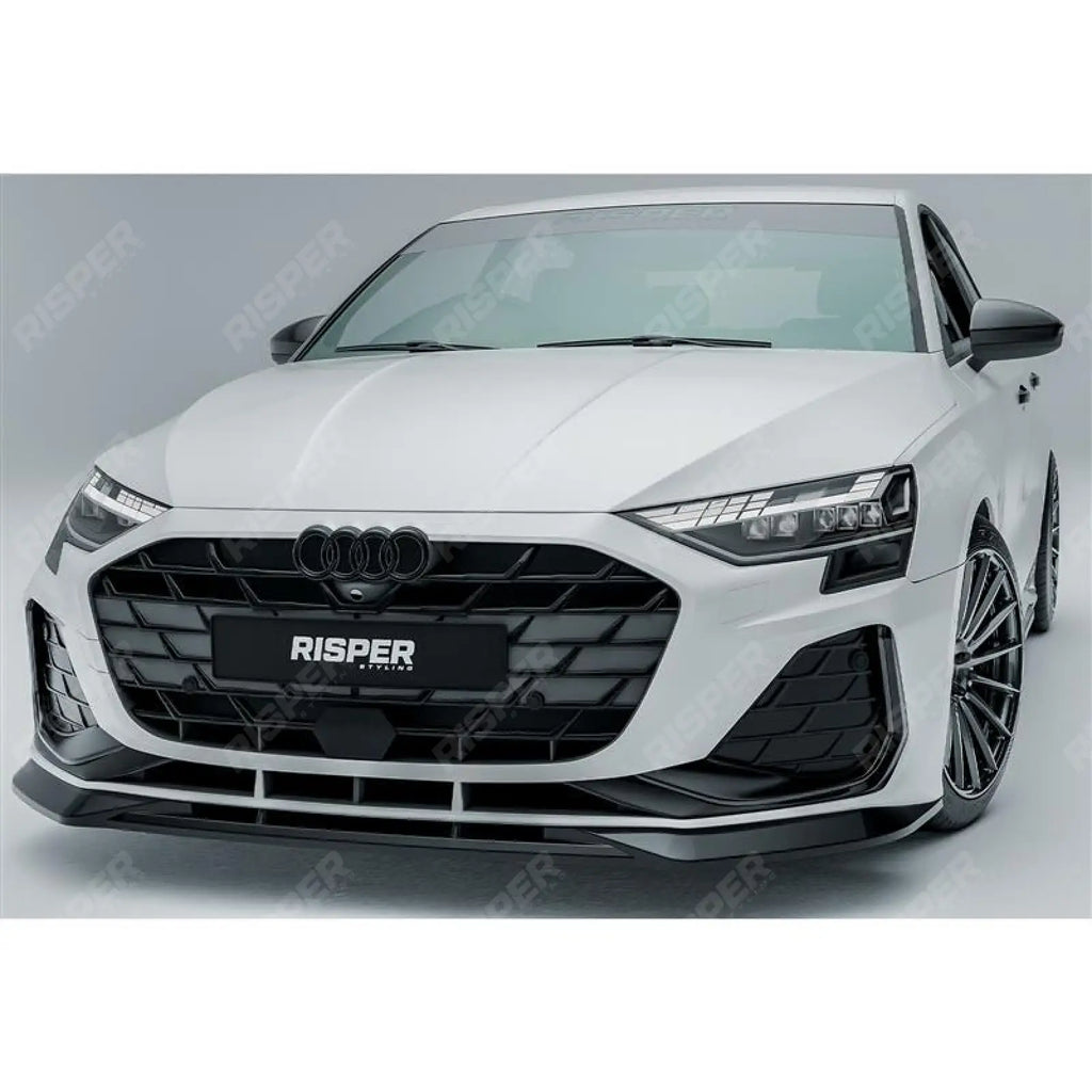 Front Splitter Lip In Gloss Black For Audi A3 S Line S3 8Y Saloon / Sportback 2024+