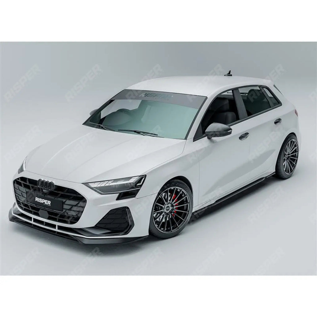 Front Splitter Lip In Gloss Black For Audi A3 S Line S3 8Y Saloon / Sportback 2024+