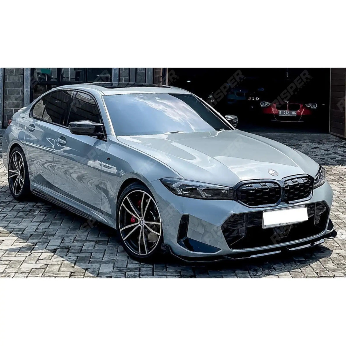 Front Splitter Lip In Gloss Black For BMW 3 Series G20 LCI M Sport Facelift 2022+