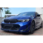 Front Splitter Lip In Gloss Black For BMW 3 Series G20 LCI M Sport Facelift 2022+