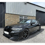 Front Splitter Lip In Gloss Black For BMW 5 Series G30 M Sport LCI Facelift 2021+