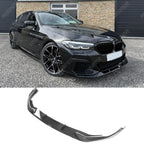 Front Splitter Lip In Gloss Black For BMW 5 Series G30 M Sport LCI Facelift 2021+