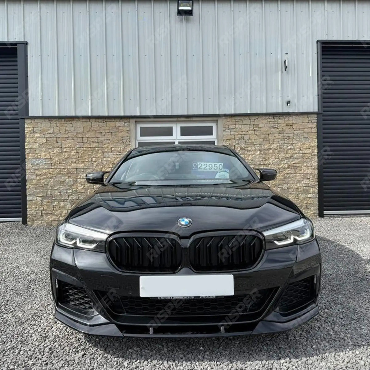 Front Splitter Lip In Gloss Black For BMW 5 Series G30 M Sport LCI Facelift 2021+