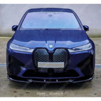 Front Splitter Lip In Gloss Black For BMW IX M Sport I20 2021+