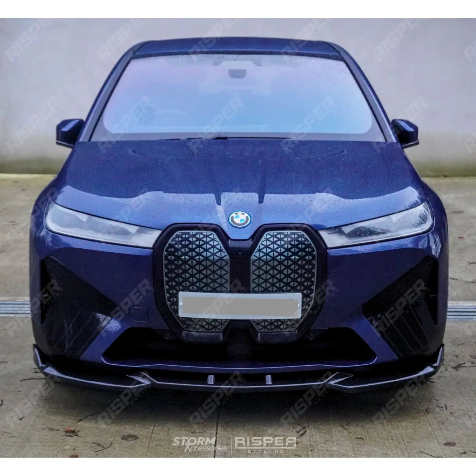 Front Splitter Lip In Gloss Black For BMW IX M Sport I20 2021+