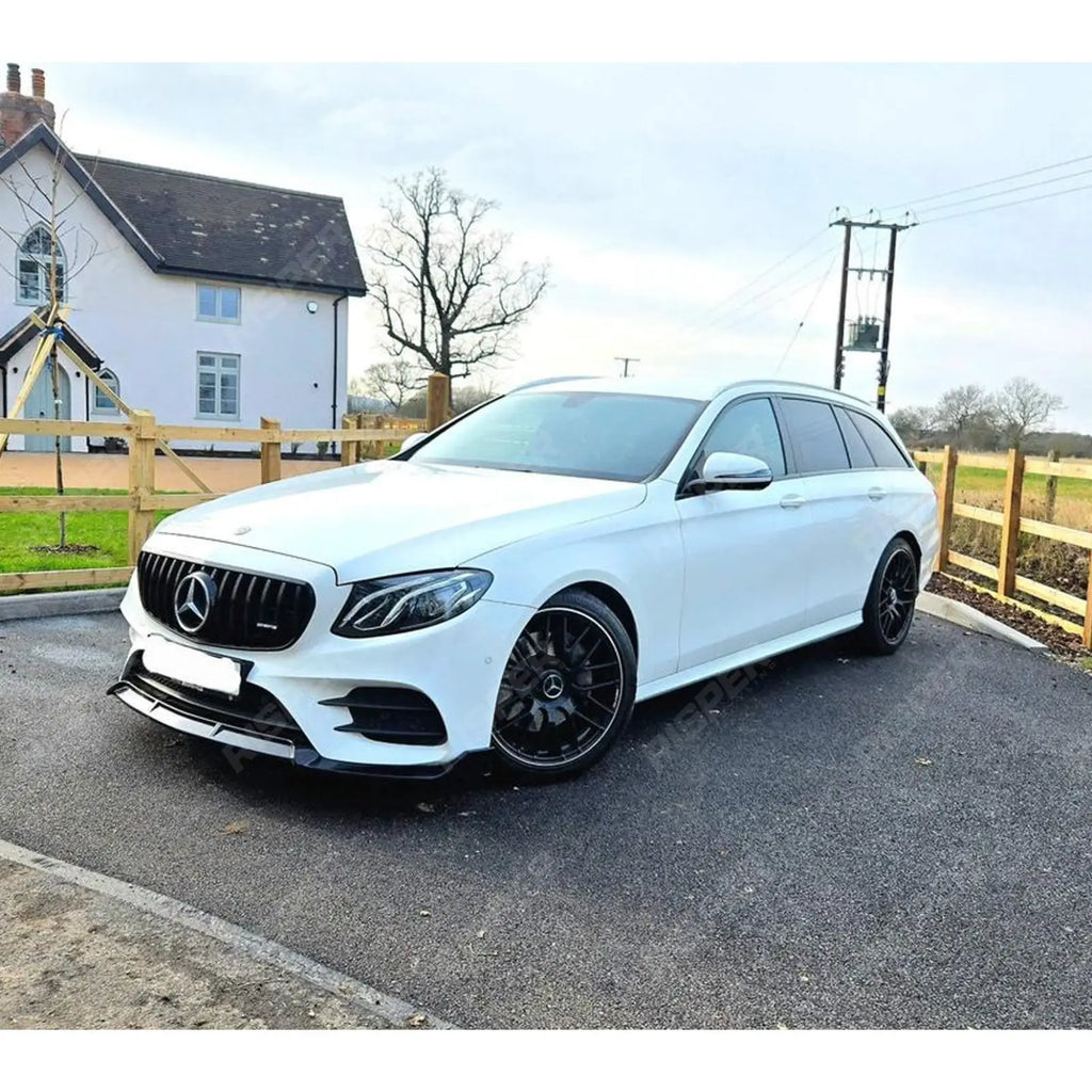 Front Splitter Lip In Gloss Black For Mercedes E-Class 'E63S AMG Brabus' W213 2016-2020