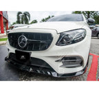 Front Splitter Lip In Gloss Black For Mercedes E-Class 'E63S AMG Brabus' W213 2016-2020