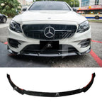 Front Splitter Lip In Gloss Black For Mercedes E-Class 'E63S AMG Brabus' W213 2016-2020