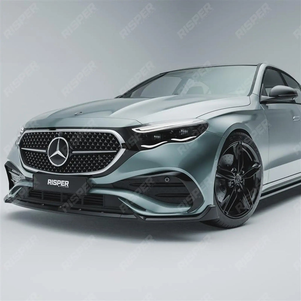 Front Splitter Lip In Gloss Black For Mercedes E Class W214 2024+