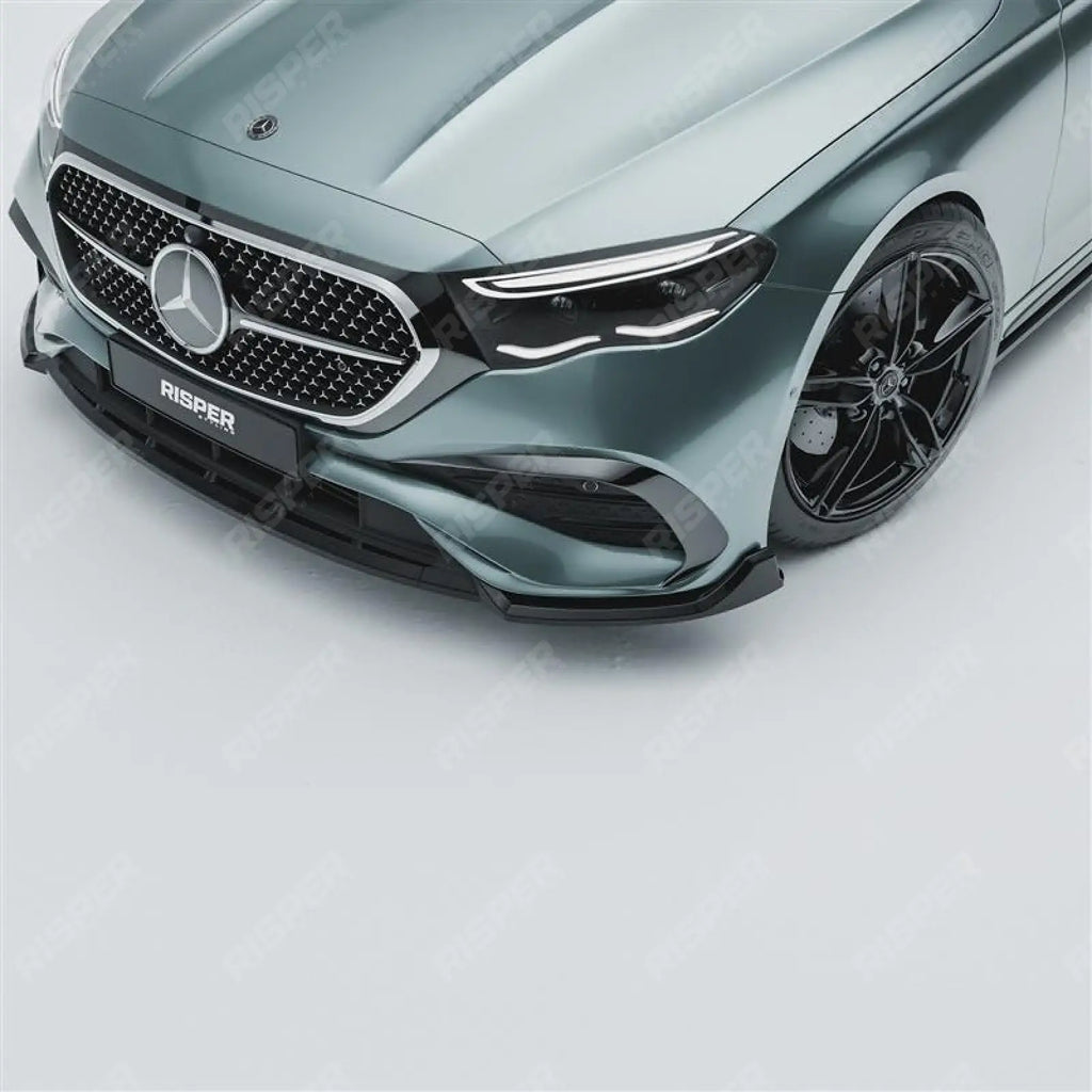Front Splitter Lip In Gloss Black For Mercedes E Class W214 2024+