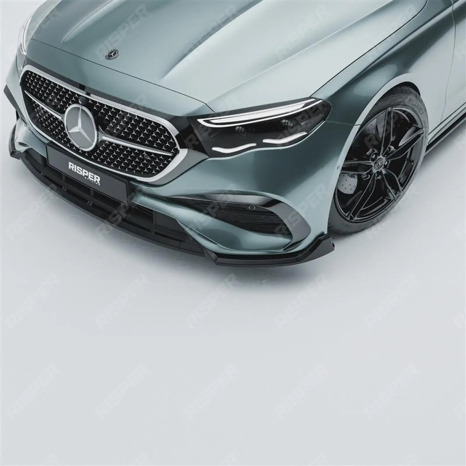 Front Splitter Lip In Gloss Black For Mercedes E Class W214 2024+