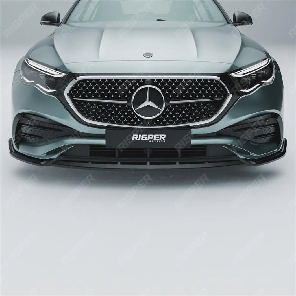 Front Splitter Lip In Gloss Black For Mercedes E Class W214 2024+