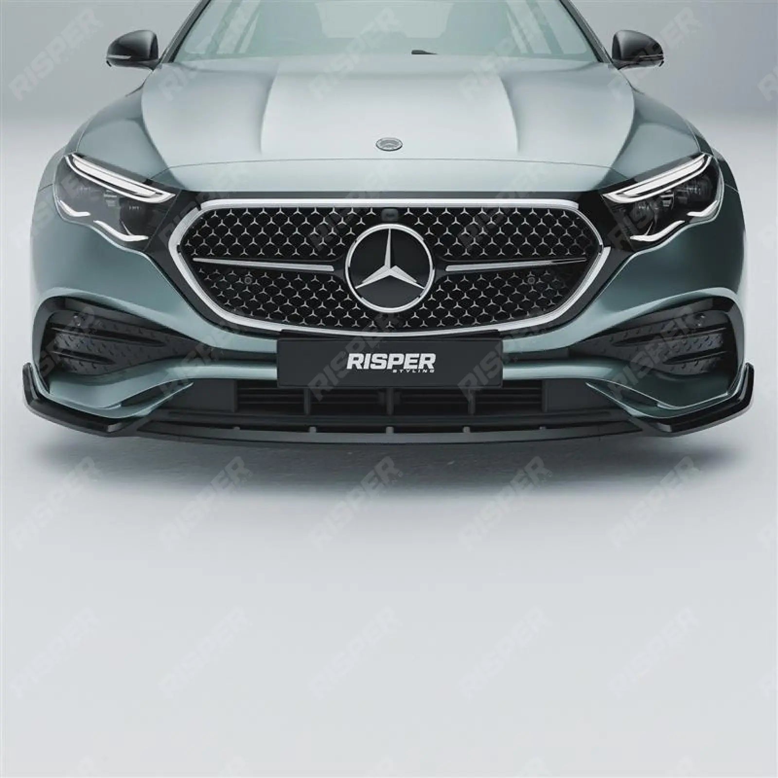Front Splitter Lip In Gloss Black For Mercedes E Class W214 2024+