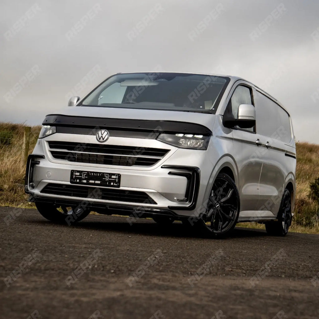 Front Splitter Lip In Gloss Black For Volkswagen Transporter T7 2025 on