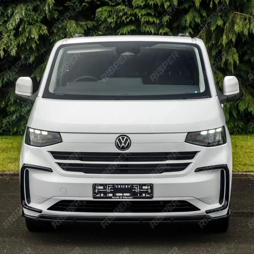 Front Splitter Lip In Gloss Black For Volkswagen Transporter T7 2025 on