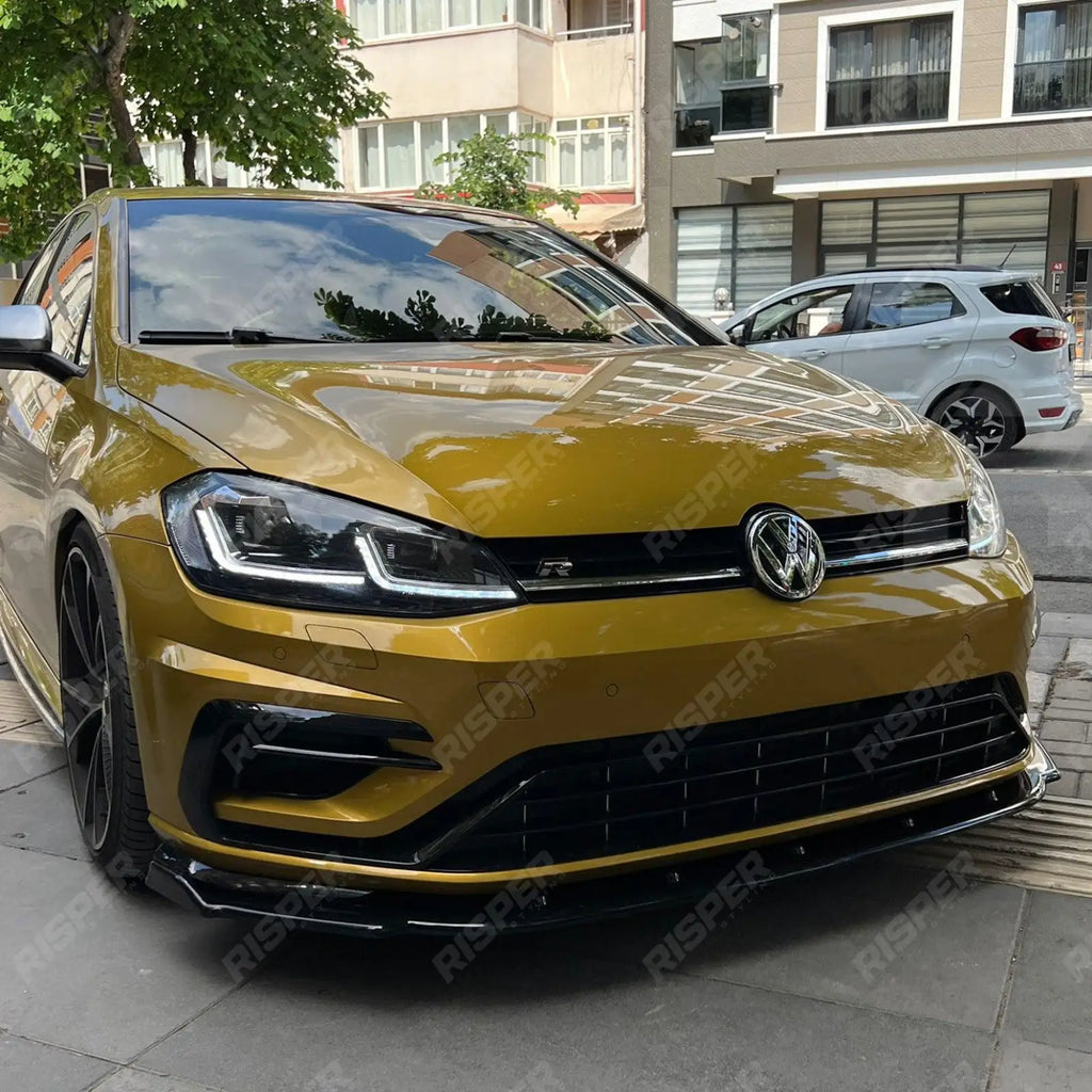 Front Splitter Lip In Gloss Black For VW Golf MK8 2020+ Standard Style/Life