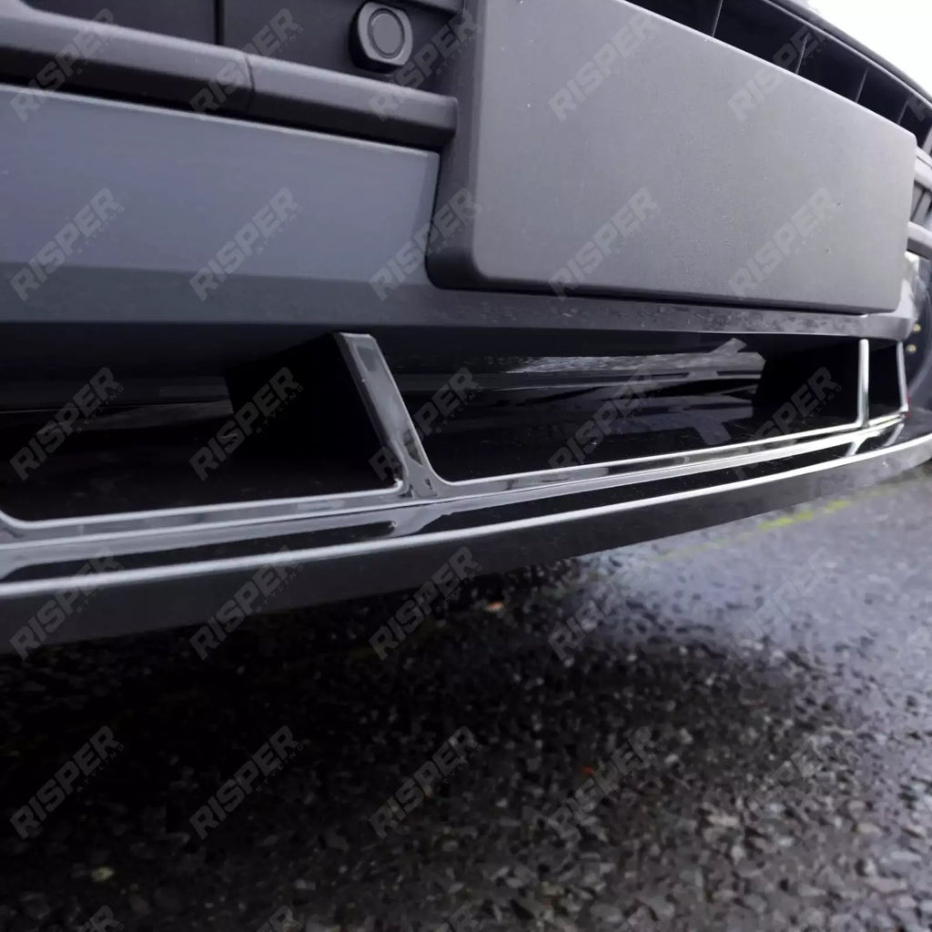 Front Splitter Lip In Gloss Black For VW Transporter T6.1