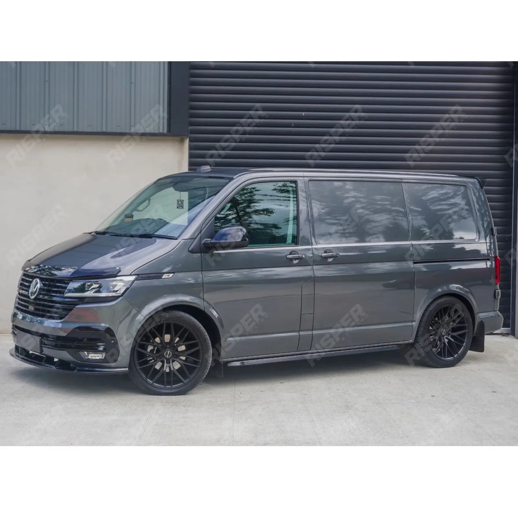 Front Splitter Lip In Gloss Black For VW Transporter T6.1