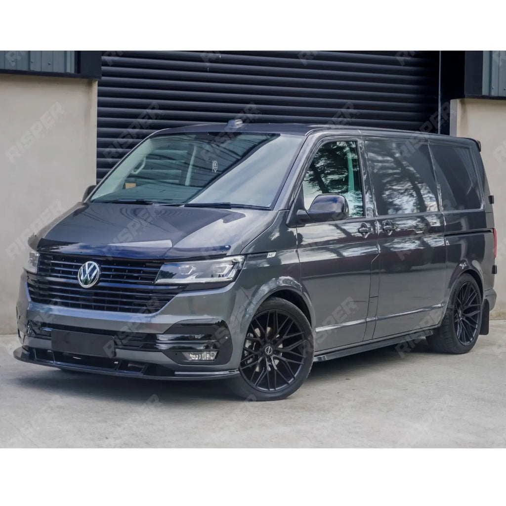 Front Splitter Lip In Gloss Black For VW Transporter T6.1