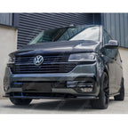 Front Splitter Lip In Gloss Black For VW Transporter T6.1