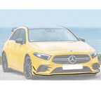 Front Splitter Lip Kit In Gloss Black For Mercedes A Class A35 Amg Line W177 2018+