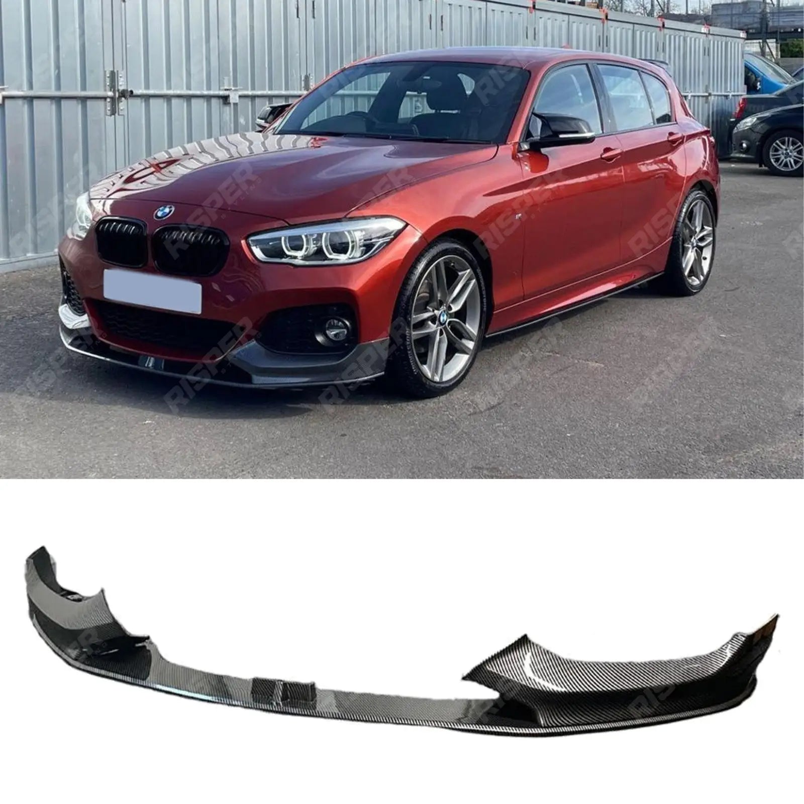 Front Splitter Lip M Sport In Carbon Look For Bmw 1 Series F20 Lci -
