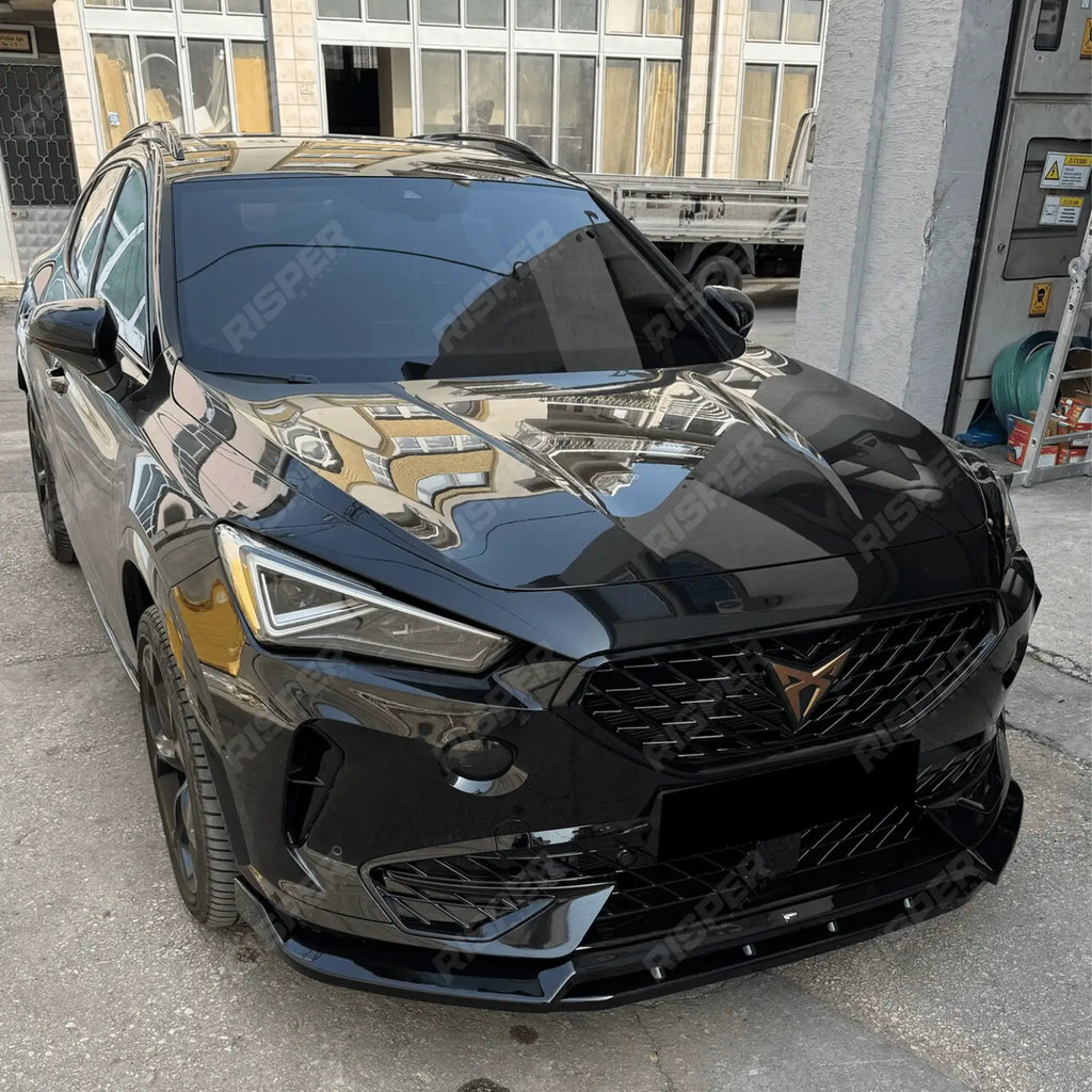 Front Splitter V2 In Gloss Black For Cupra Formentor 2020-2024