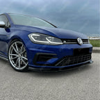 Front Splitter V3 In Gloss Black For VW Golf MK7.5 R