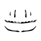 FRONT SPLITTER WITH CANARDS IN GLOSS BLACK For MERCEDES A CLASS AMG LINE W177 FACELIFT 2023+