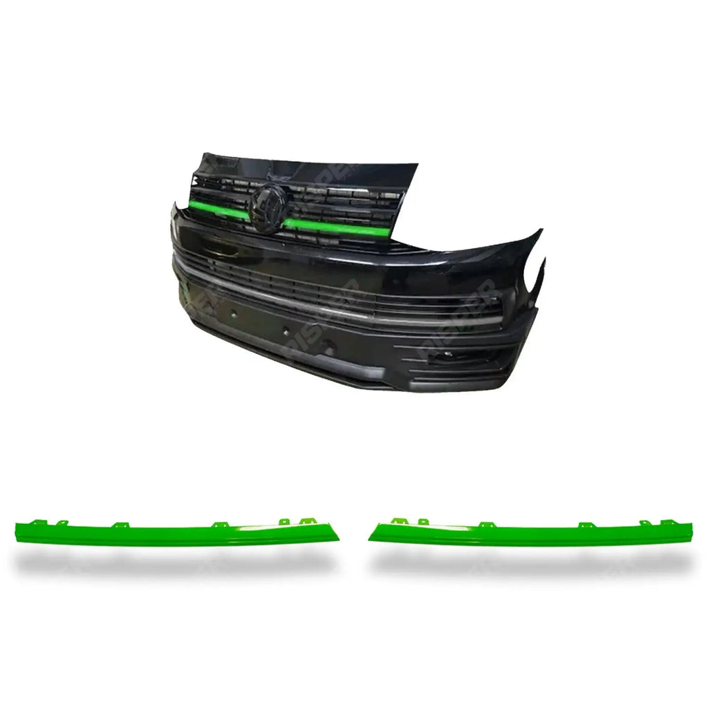 Front Upper 2 Piece Clip In Grille Streamer For VW T6 Transporter 2015-2019