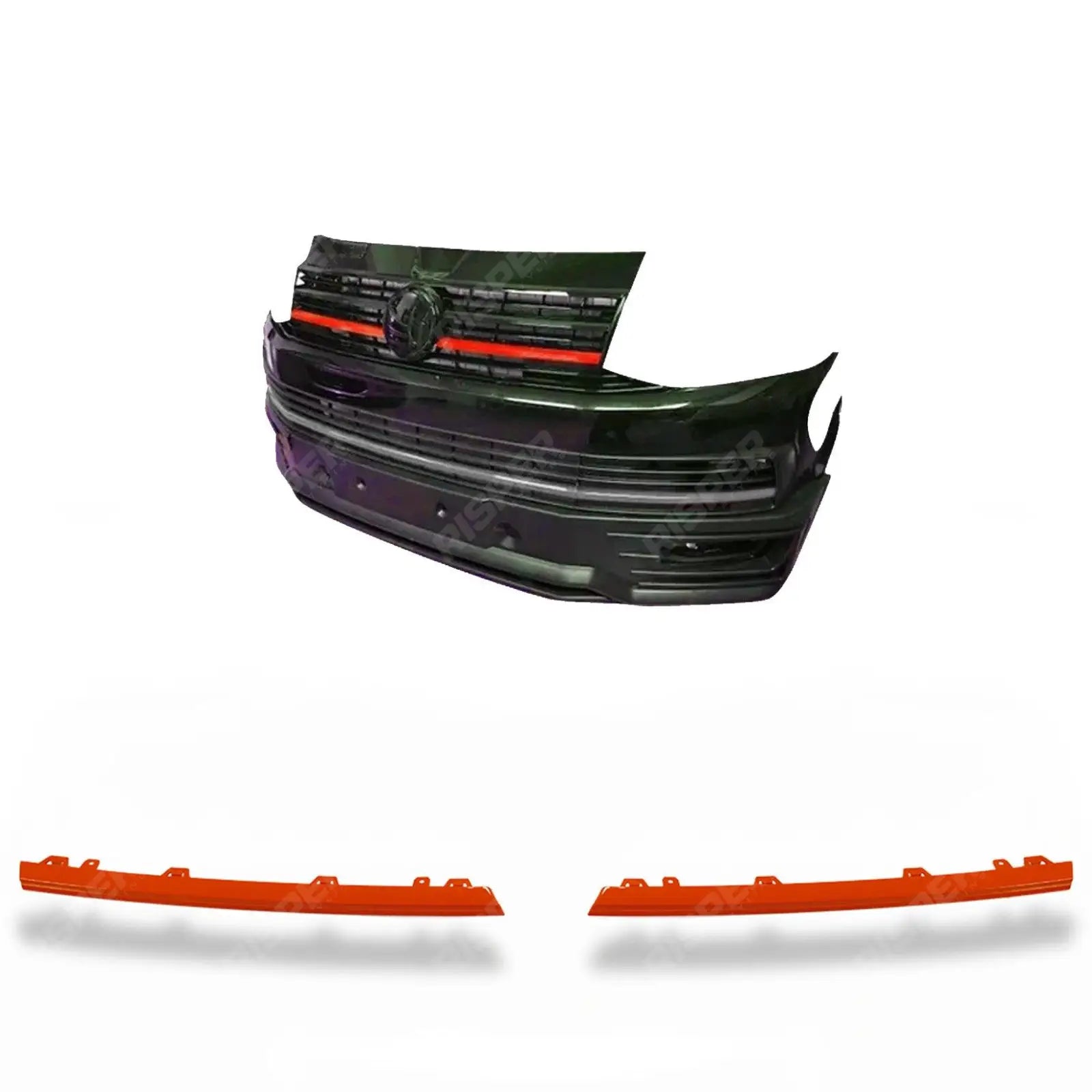 Front Upper 2 Piece Clip In Grille Streamer For VW T6 Transporter 2015-2019