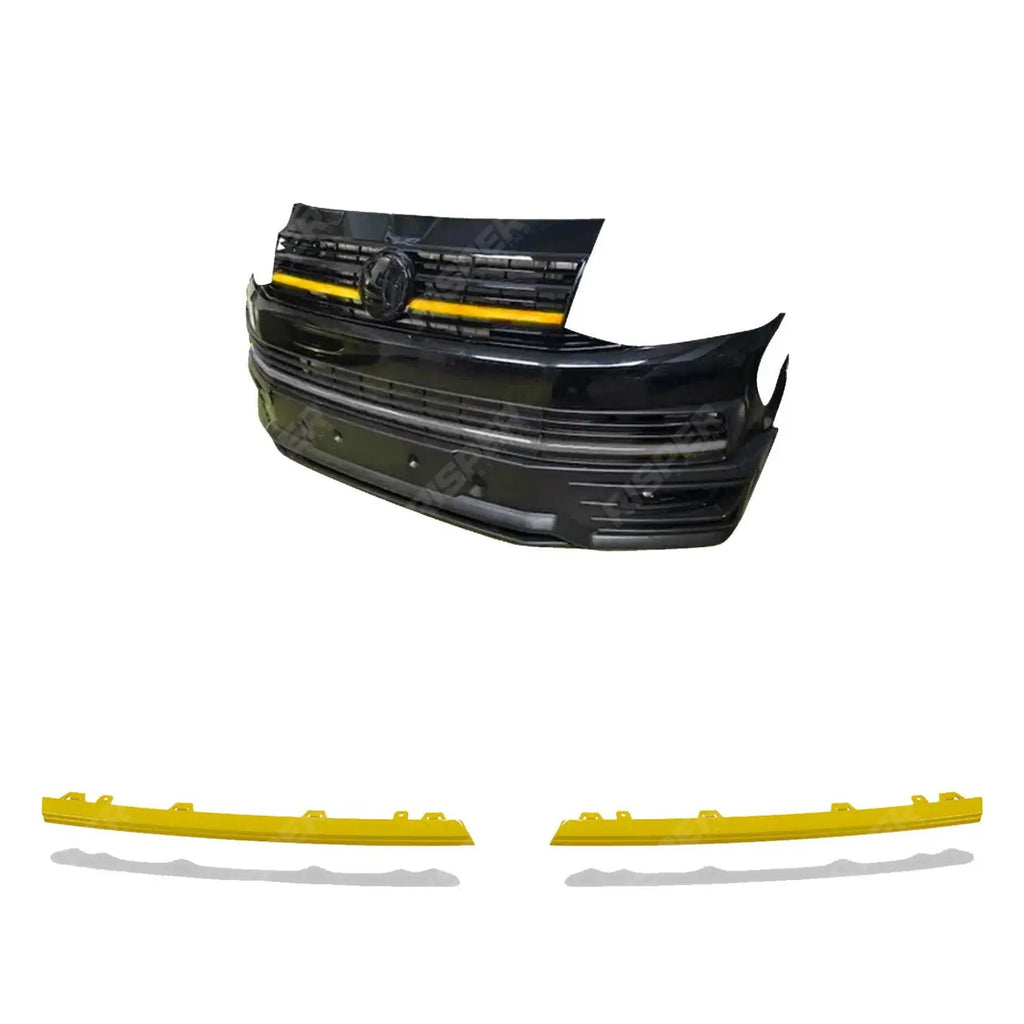 Front Upper 2 Piece Clip In Grille Streamer For VW T6 Transporter 2015-2019