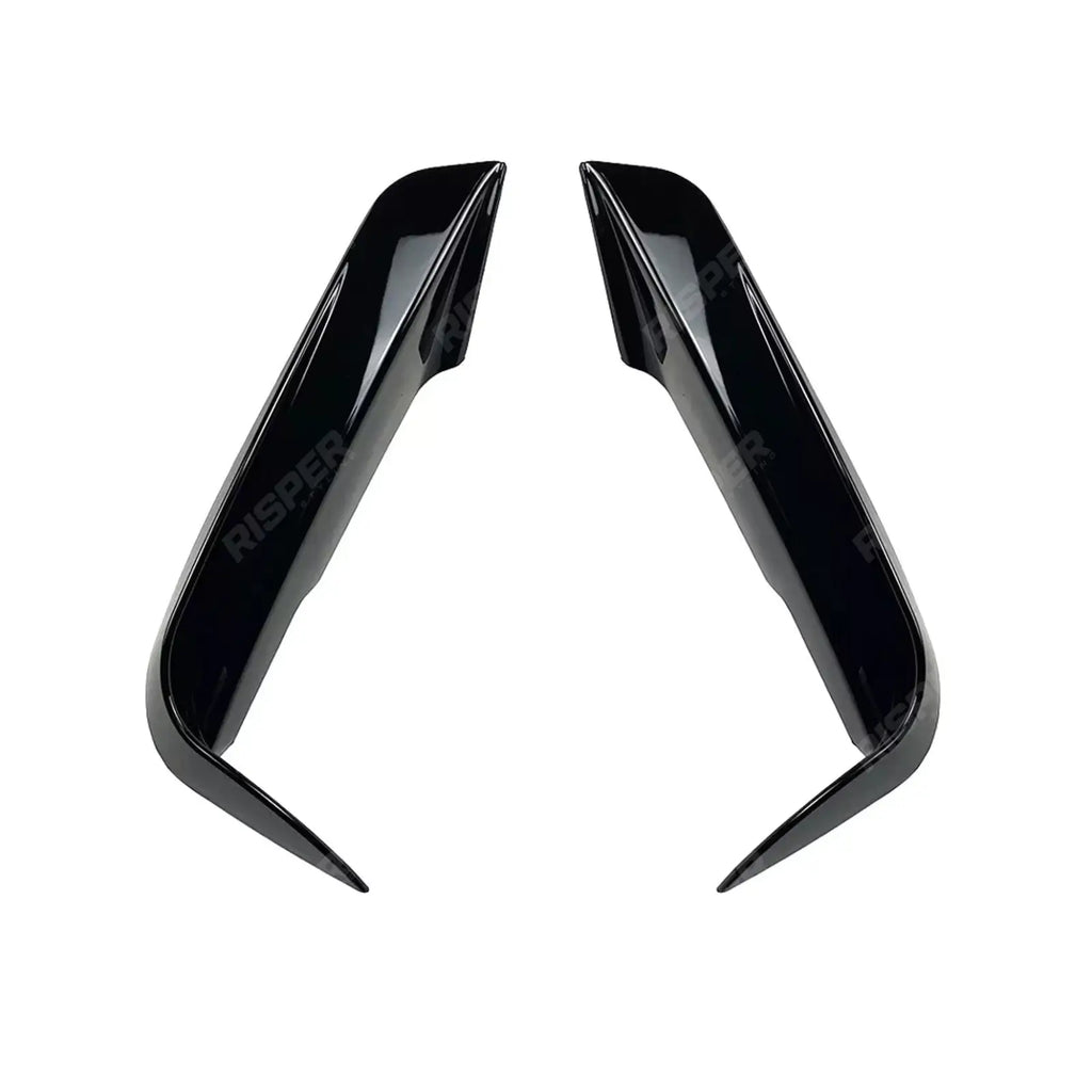 FRONT UPPER CANARDS IN GLOSS BLACK For BMW 3 SERIES F30 M SPORT 2012-2019