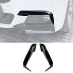 FRONT UPPER CANARDS IN GLOSS BLACK For BMW 3 SERIES F30 M SPORT 2012-2019