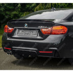 Full Aero Body Lip Kit Diffuser 00___ In Gloss Black For BMW 4 Series F32 M Sport 2014-2020