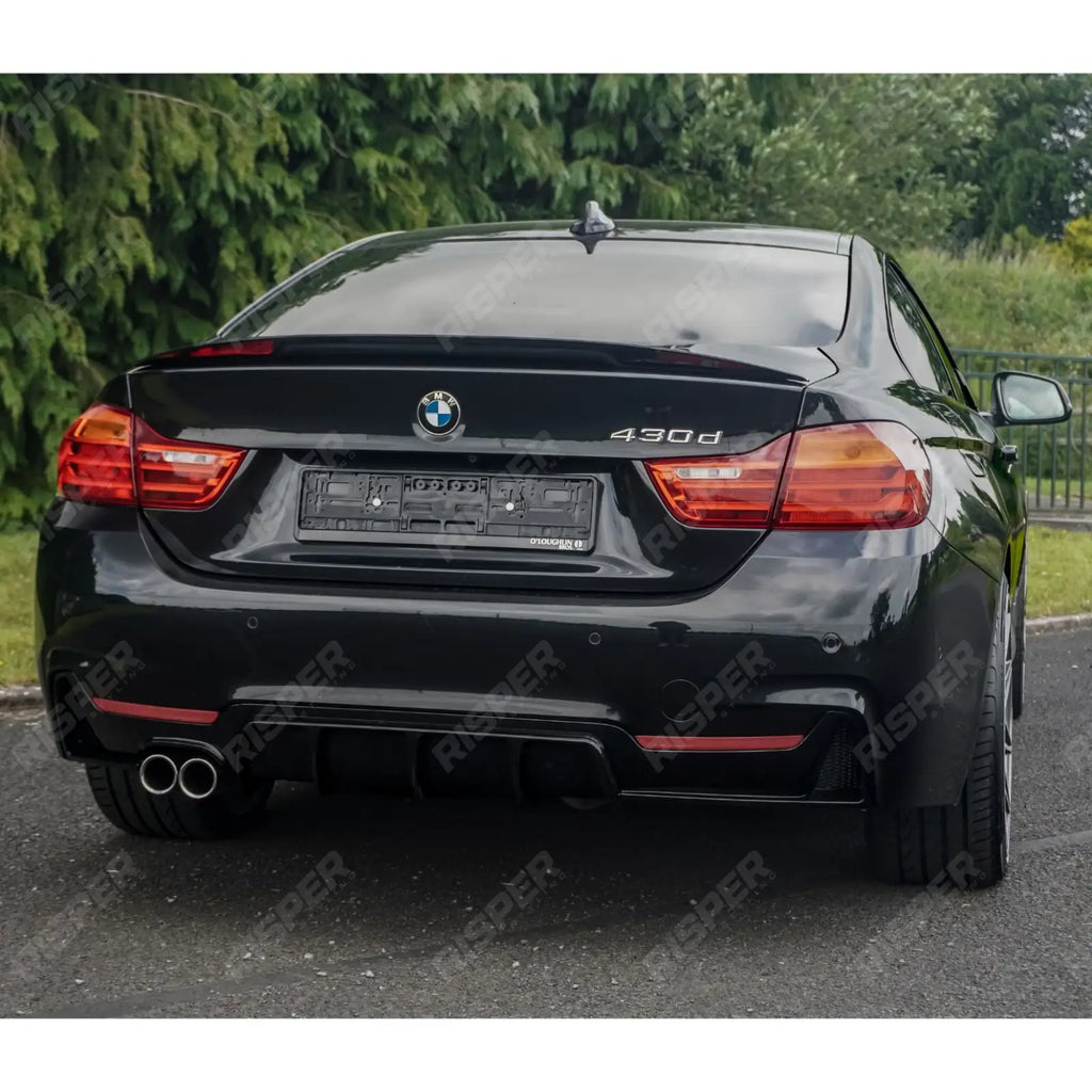 Full Aero Body Lip Kit Diffuser 00___ In Gloss Black For BMW 4 Series F32 M Sport 2014-2020