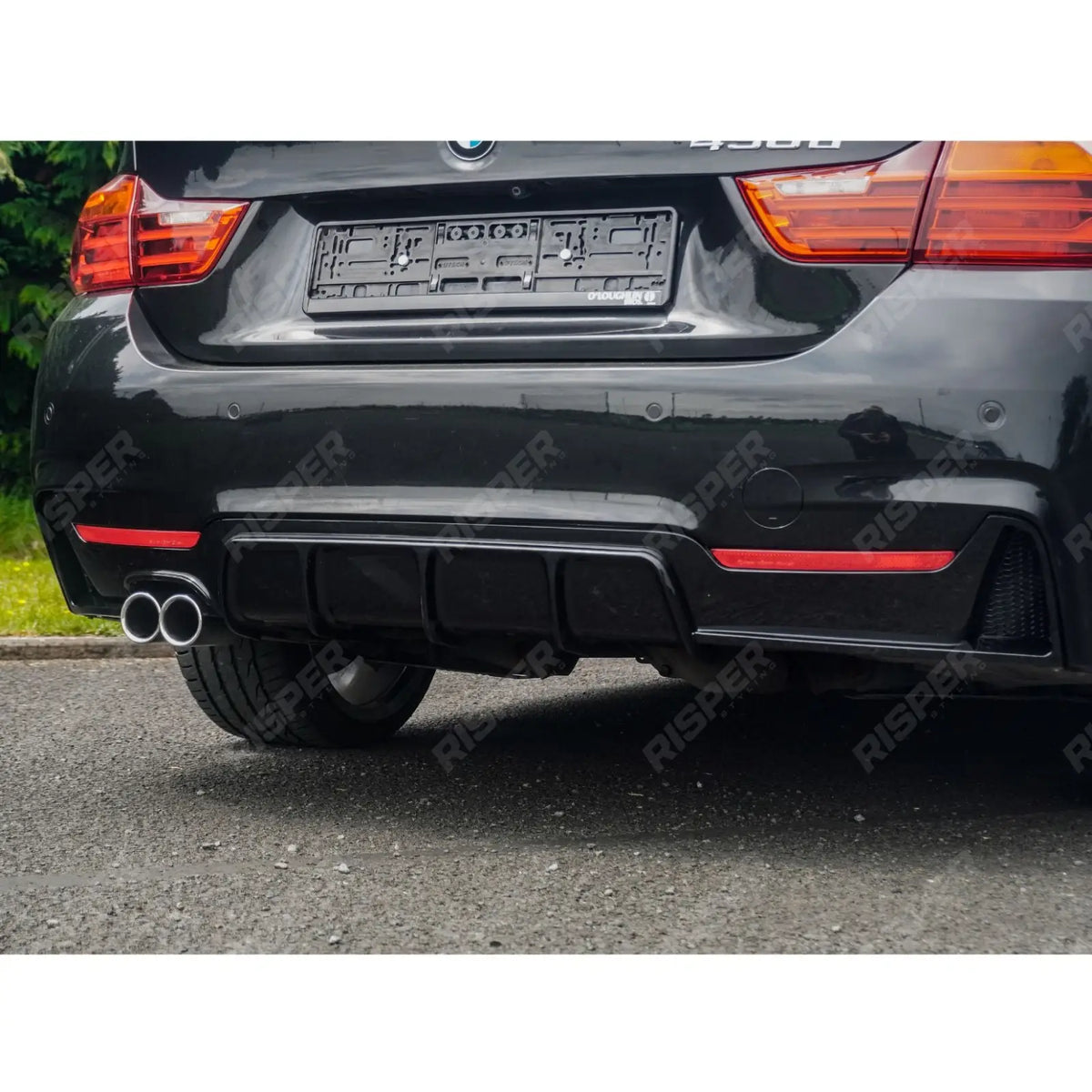 Full Aero Body Lip Kit Diffuser 00___ In Gloss Black For BMW 4 Series F32 M Sport 2014-2020
